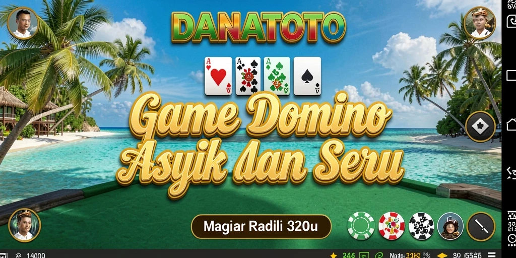 Tampilan gameplay seru dari DANATOTO dengan gaya permainan domino.
