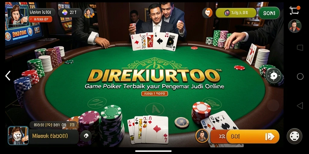 Tampilan menarik dari gameplay Poker di DIREKTURTOTO.