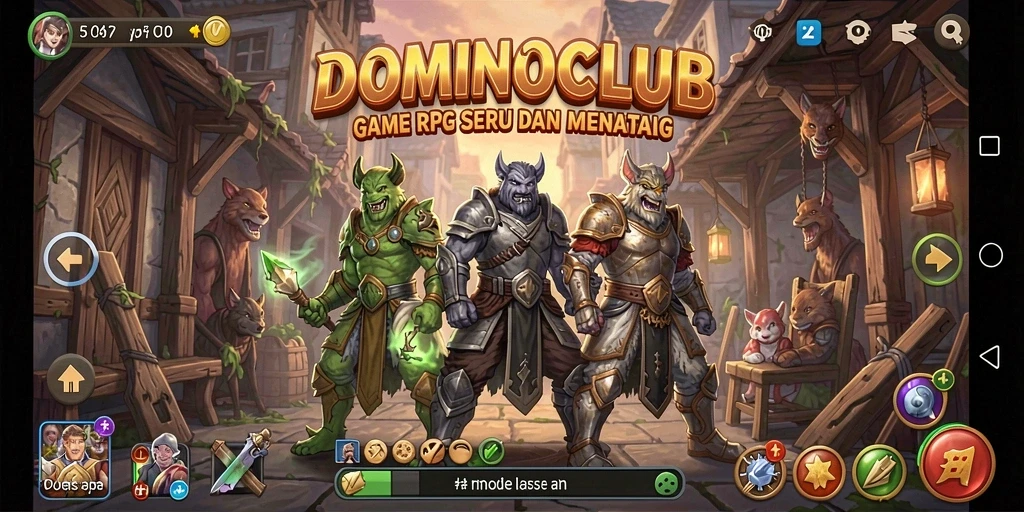 Screenshot gameplay DOMINOCLUB yang menunjukkan aksi pertarungan seru.