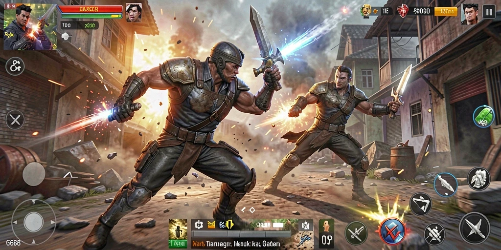 Screenshot menunjukkan aksi mendebarkan dalam pertarungan G668.