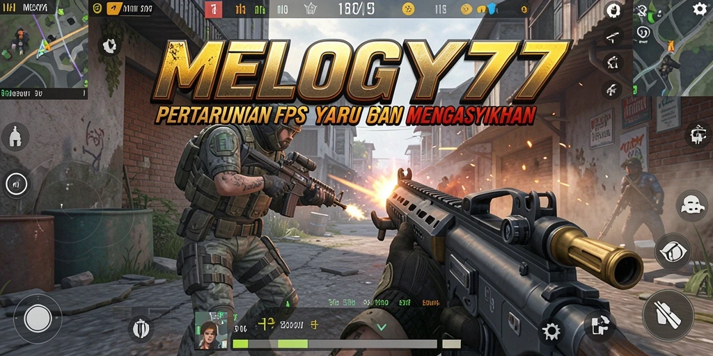 Screenshot menampilkan aksi seru dalam gameplay MELODY77.