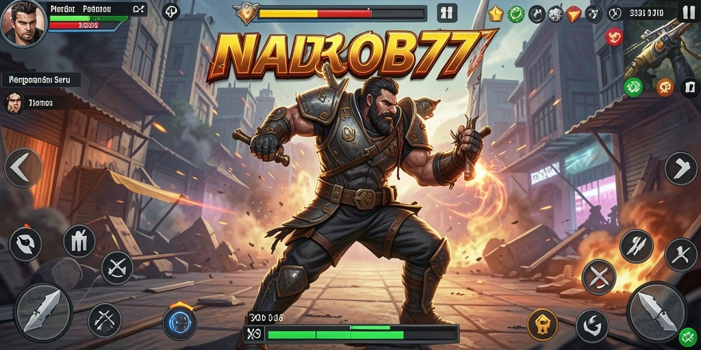 Screenshot menampilkan aksi seru dalam NABOB77 di tengah pertempuran.