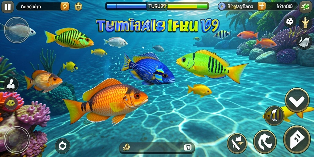 Menampilkan adegan penuh aksi gameplay Tembak Ikan