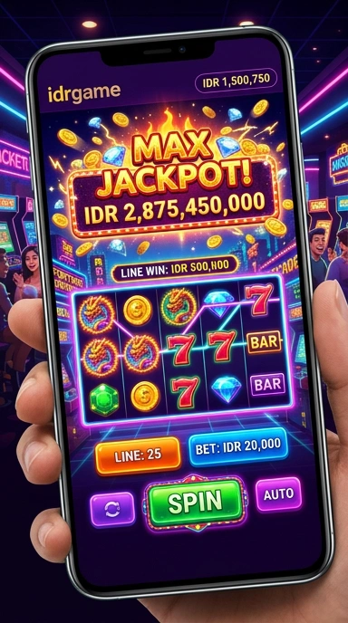 Tampilan antarmuka pengguna di idrgame yang intuitif.